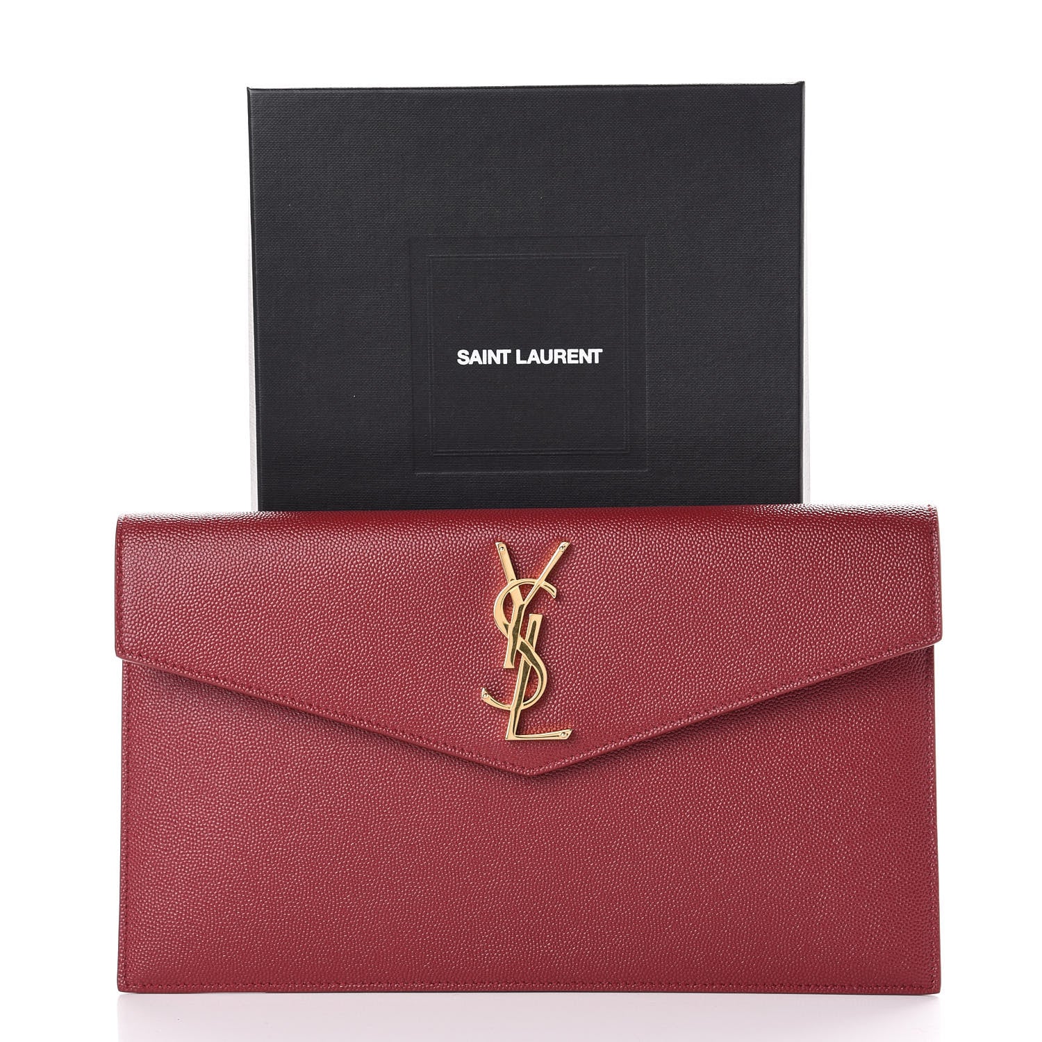 Saint Laurent Grain De Poudre Uptown Pouch Red 10 of 10