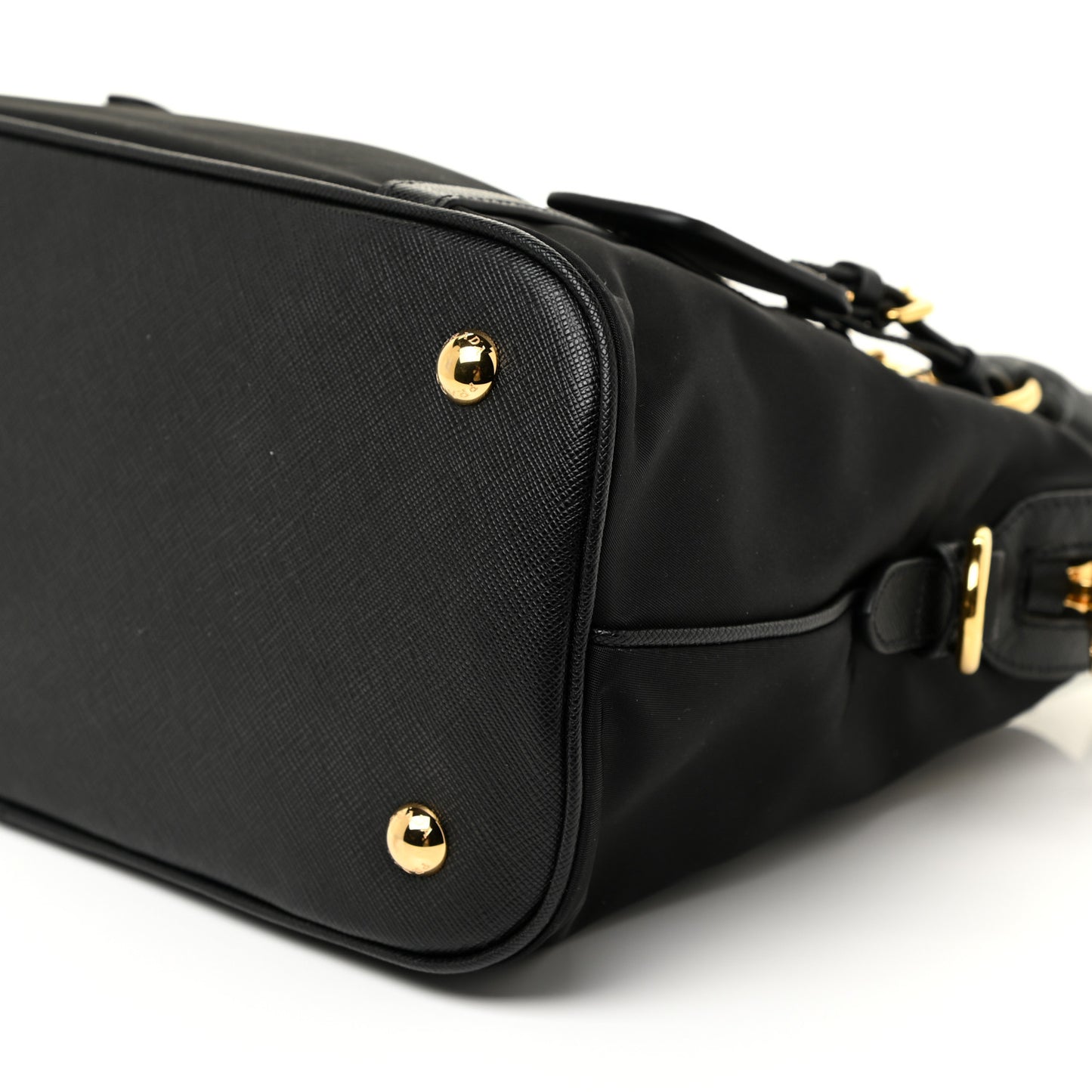 Tessuto Nylon Saffiano Tote Black