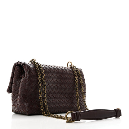 Bottega Veneta Nappa Intrecciato Baby Olimpia Shoulder Bag Dark Barolo 5 of 11