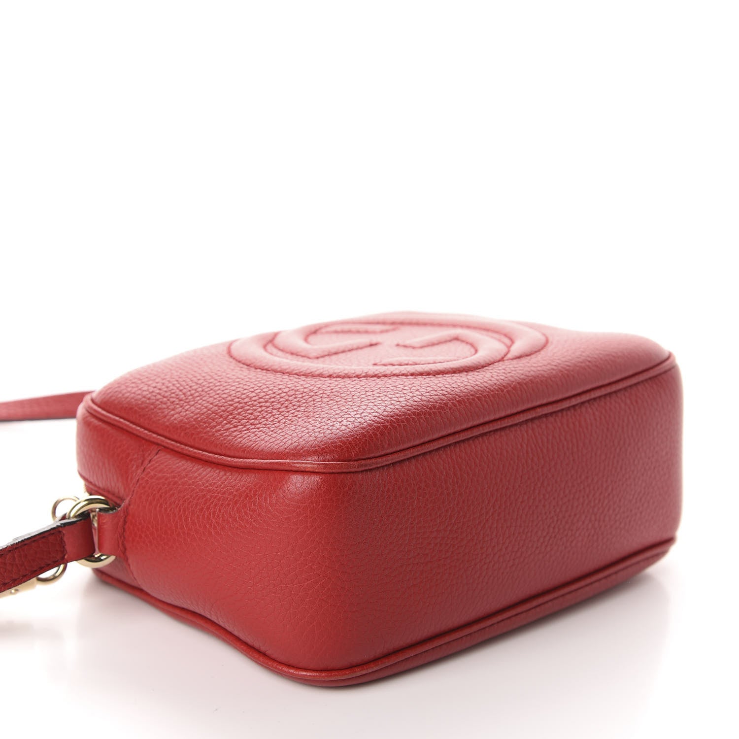 Gucci Pebbled Calfskin Small Soho Disco Bag Tabasco Red 4 of 10