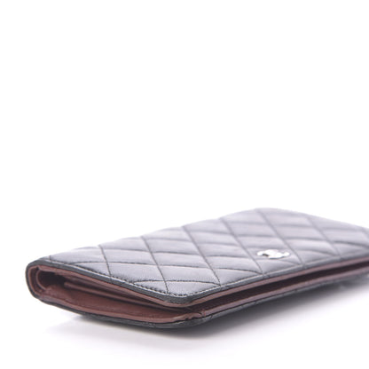 Chanel Lambskin Quilted Yen Wallet Black 7 of 13