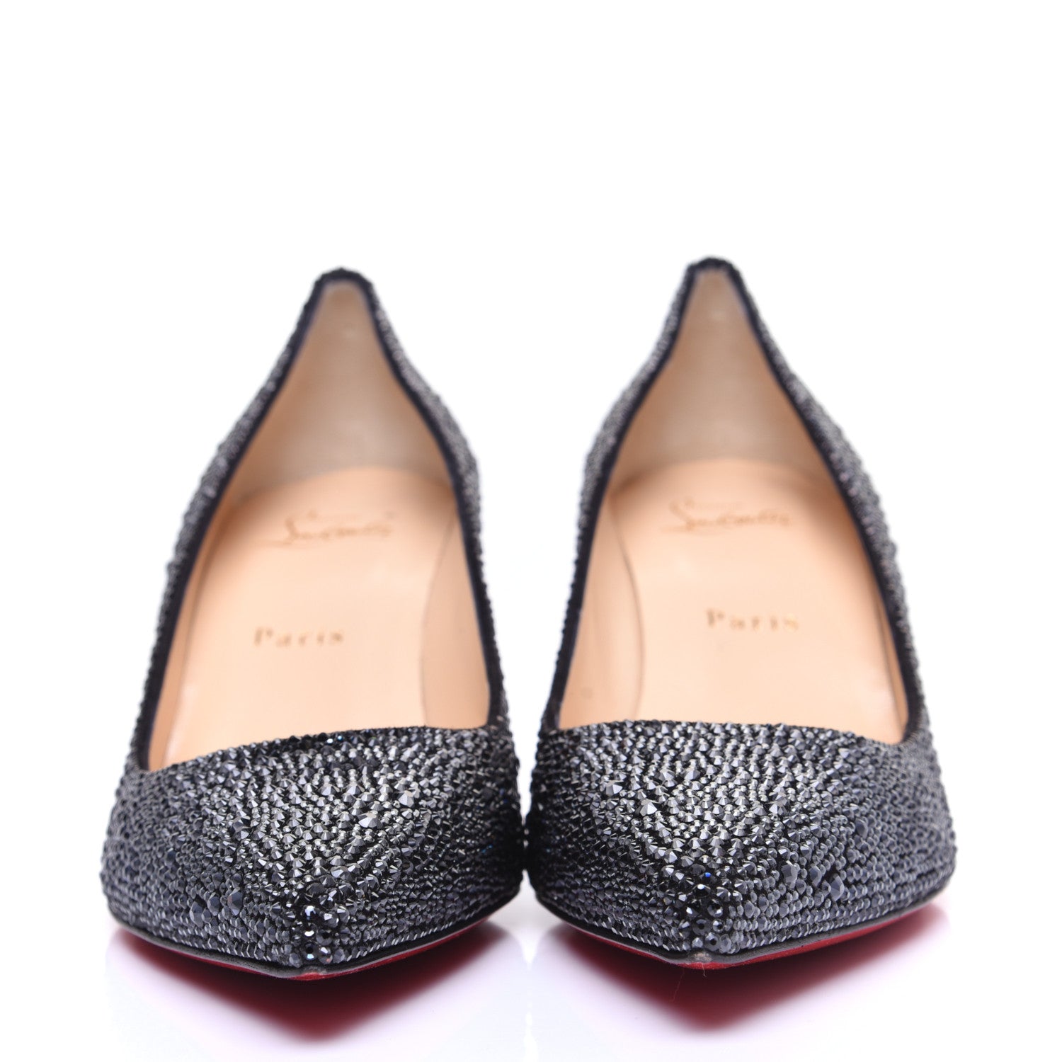 Christian Louboutin Suede Strass Kate 70 Pumps 38.5 Anthracite 2 of 12