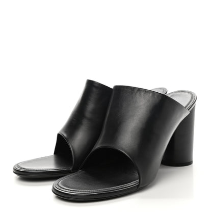Balenciaga Shiny Sheepskin Oval 90mm Mule Pump 39 Black White 3 of 13