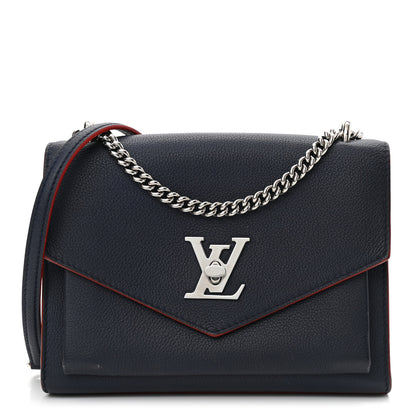 Louis Vuitton Soft Calfskin Mylockme Chain Bag BB Marine Rouge 1 of 10