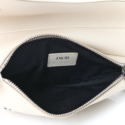 Christian Dior Grained Calfskin Mens Mini Saddle Bag Latte 4 of 4