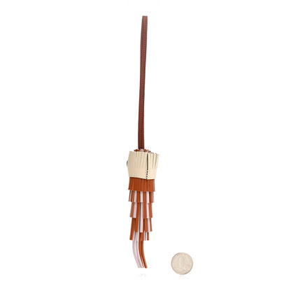Hermes Milo Lambskin Epsom Chouette Bag Charm Gold Pain D'epice Black Nata White 2 of 4