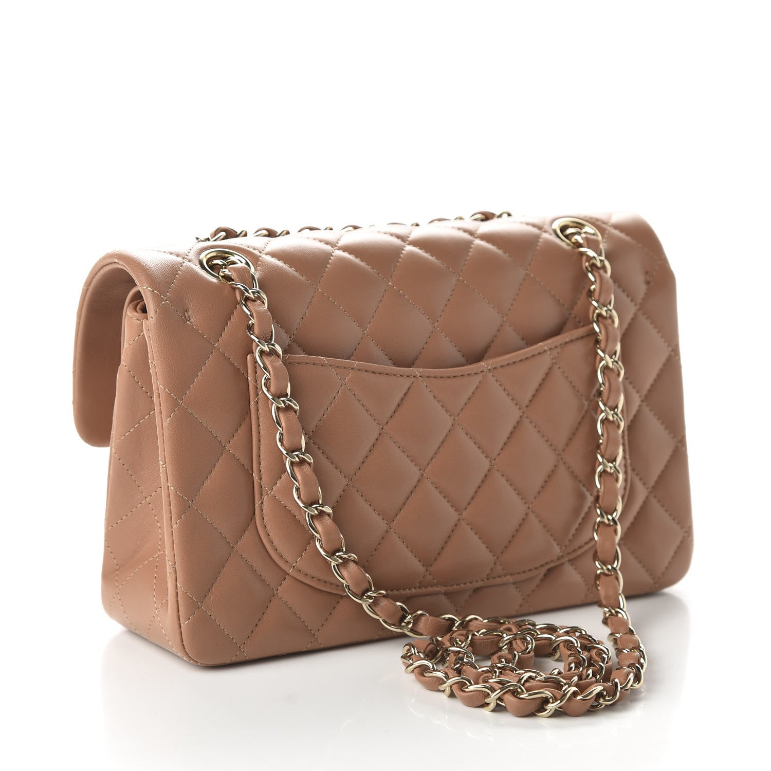 Chanel Lambskin Quilted Small Double Flap Brown 3 of 11