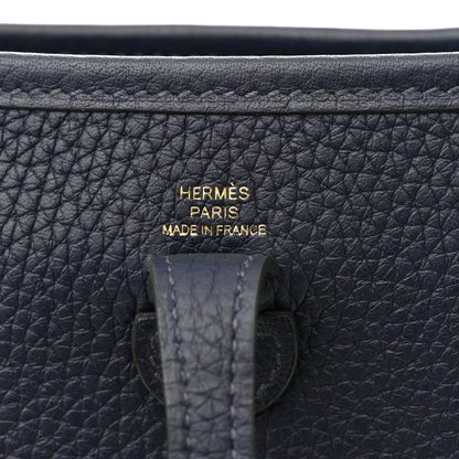 Hermes Taurillon Clemence Evelyne TPM Bleu Nuit 6 of 10