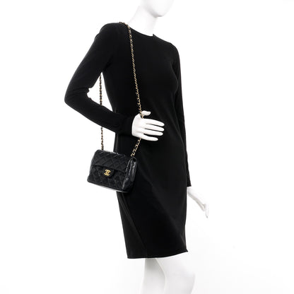 Chanel Lambskin Quilted Mini Square Flap Black 2 of 7