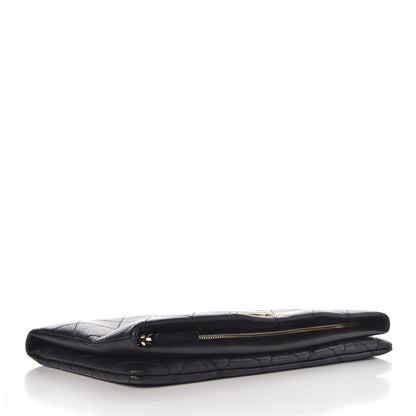 Chanel Calfskin Quilted CC Clutch Black 4 of 9