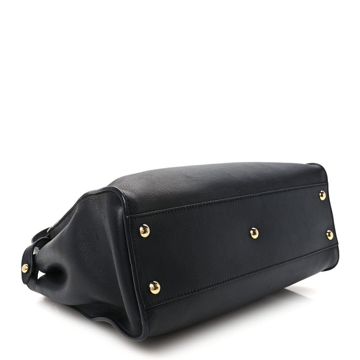 Vitello Seta Shiny Nappa Medium Peekaboo Iconic Satchel Black