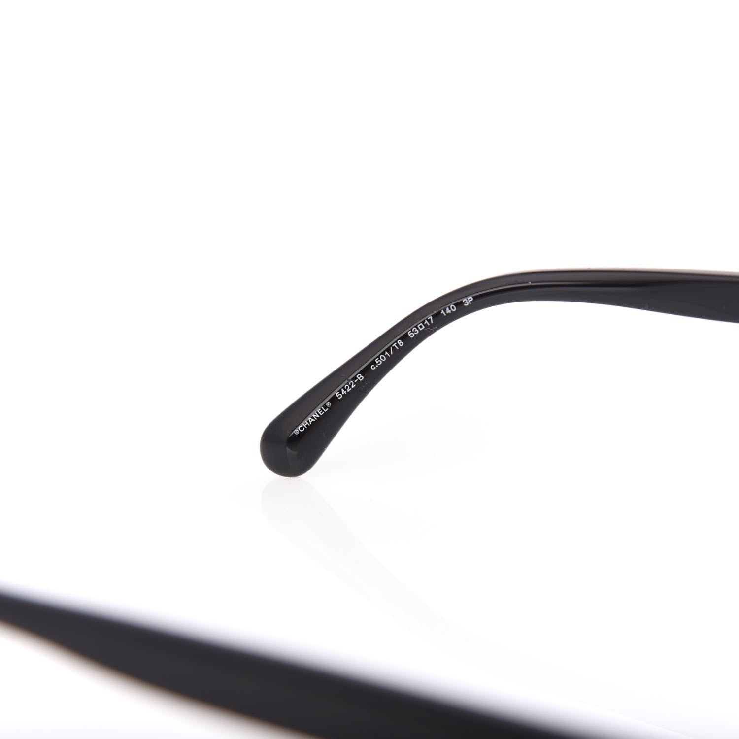 Chanel Acetate Strass Polarized Square Sunglasses 5422-B Black 5 of 8