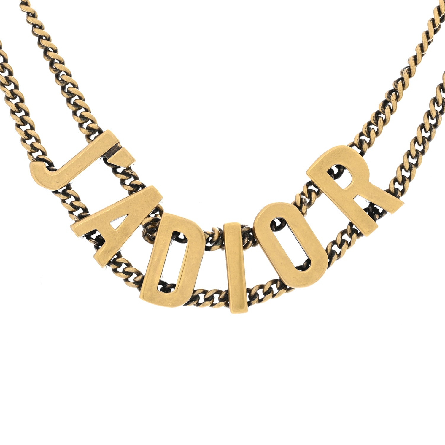 Christian Dior Metal J'Adior Choker Necklace Aged Gold 5 of 5
