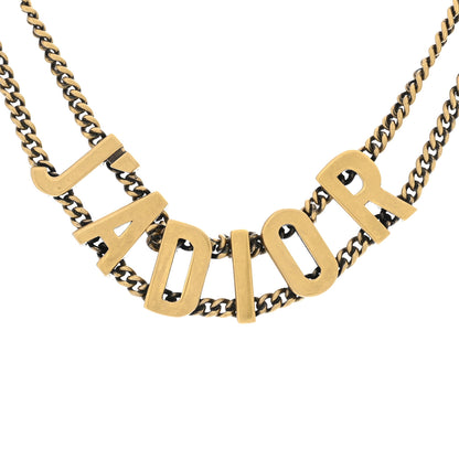 Christian Dior Metal J'Adior Choker Necklace Aged Gold 5 of 5