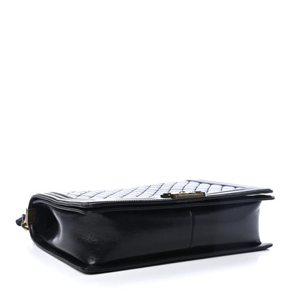 Chanel Glazed Calfskin Quilted Large Boy Flap Black 3 of 4