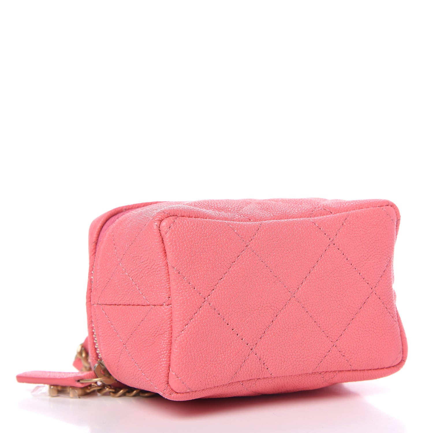 Chanel Caviar Quilted Mini Top Handle Vanity With Chain Pink 4 of 9