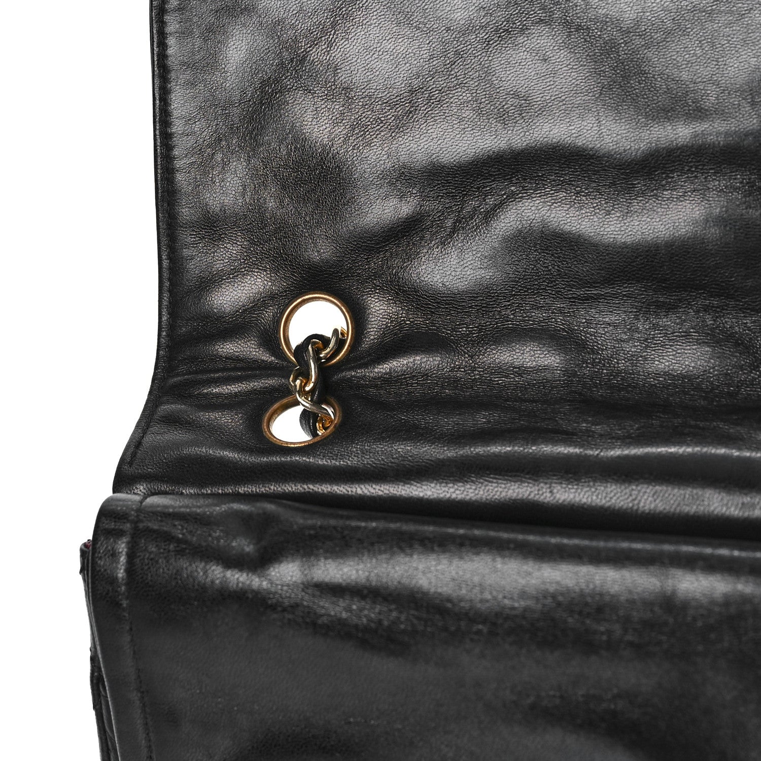 Chanel Lambskin Quilted Medium Double Flap Bag Black 14 of 19