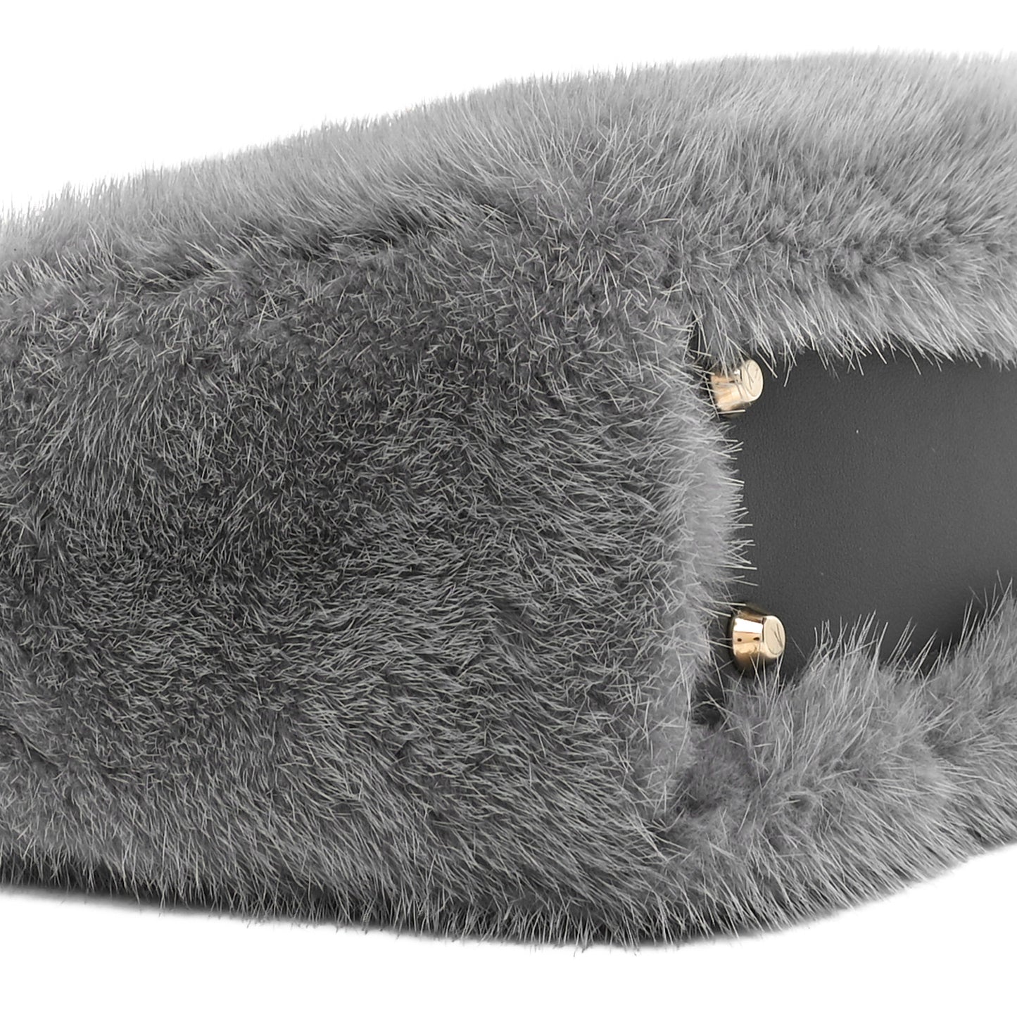 Mink Fur Mini Lady Dior Grey