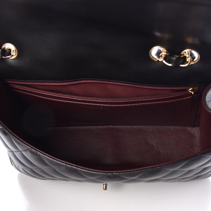 Chanel Lambskin Quilted Jumbo Single Flap Black 8 of 12