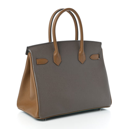 Hermes Epsom Horseshoe Birkin 30 Malachite Etain Alezan 3 of 13