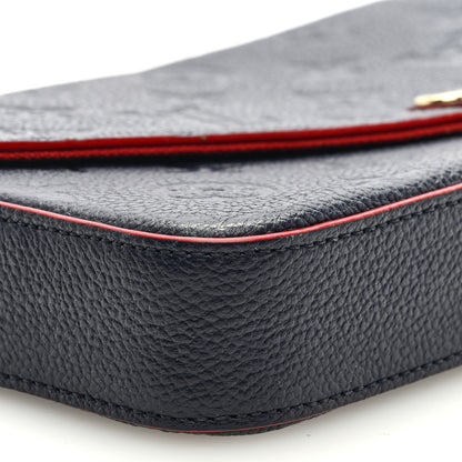 Louis Vuitton Empreinte Pochette Felicie Chain Wallet Marine Rouge 7 of 8