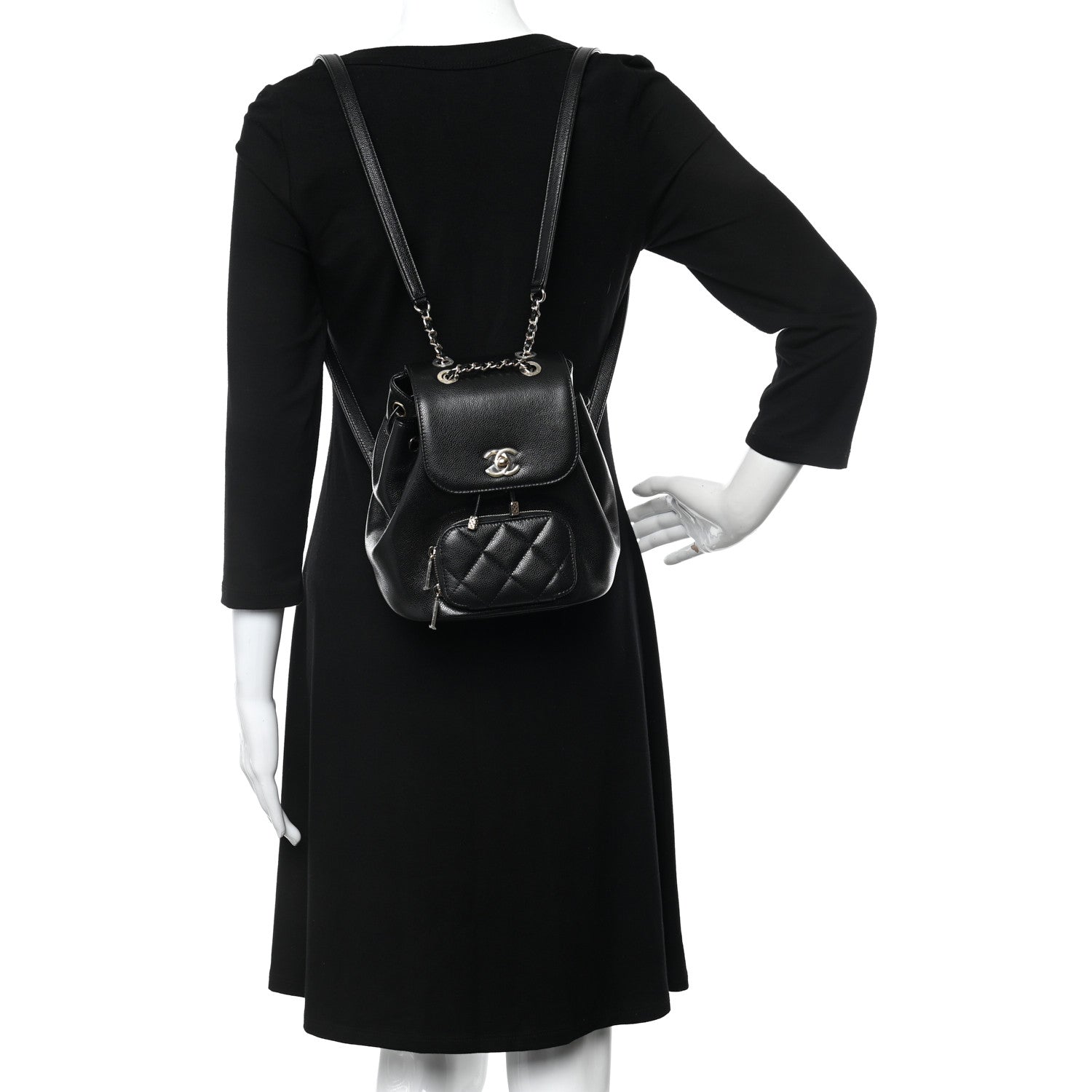 Chanel Caviar Quilted Mini Business Affinity Backpack Black 2 of 11