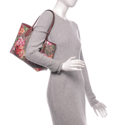 Gucci GG Supreme Monogram Blooms Small Reversible Tote Beige Multicolor Dry Rose 2 of 7