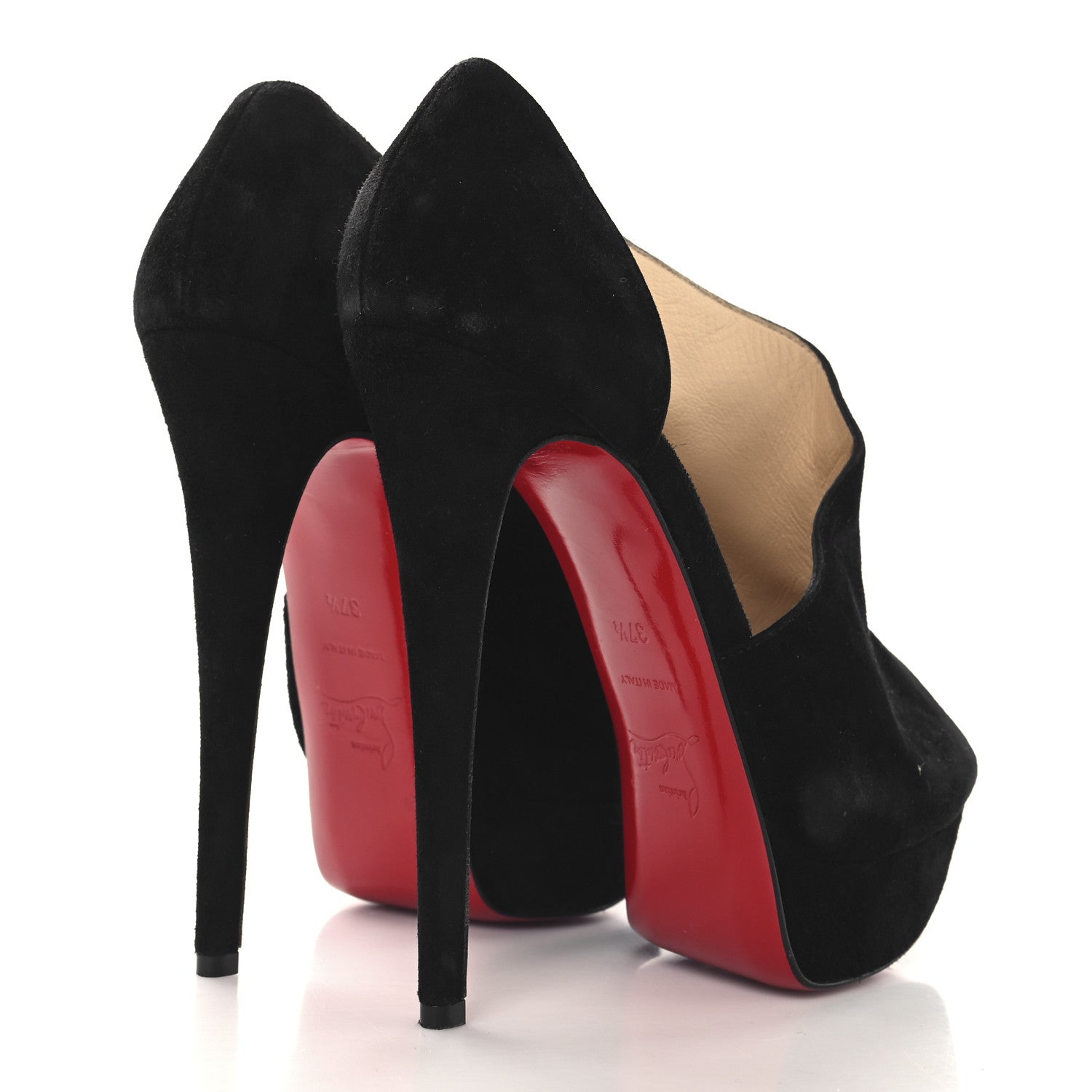 Christian Louboutin Veau Velours Verita 150 Pumps 37.5 Black 5 of 8