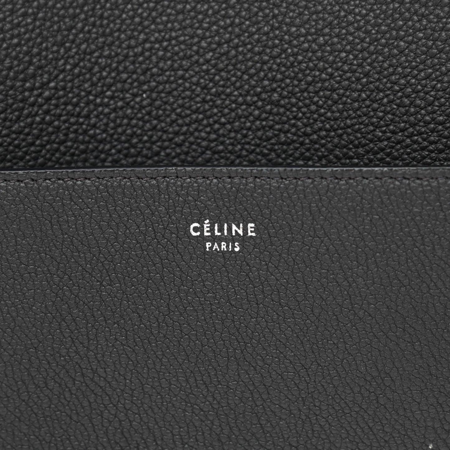 Soft Grained Calfskin Sangle Bucket Bag Anthracite
