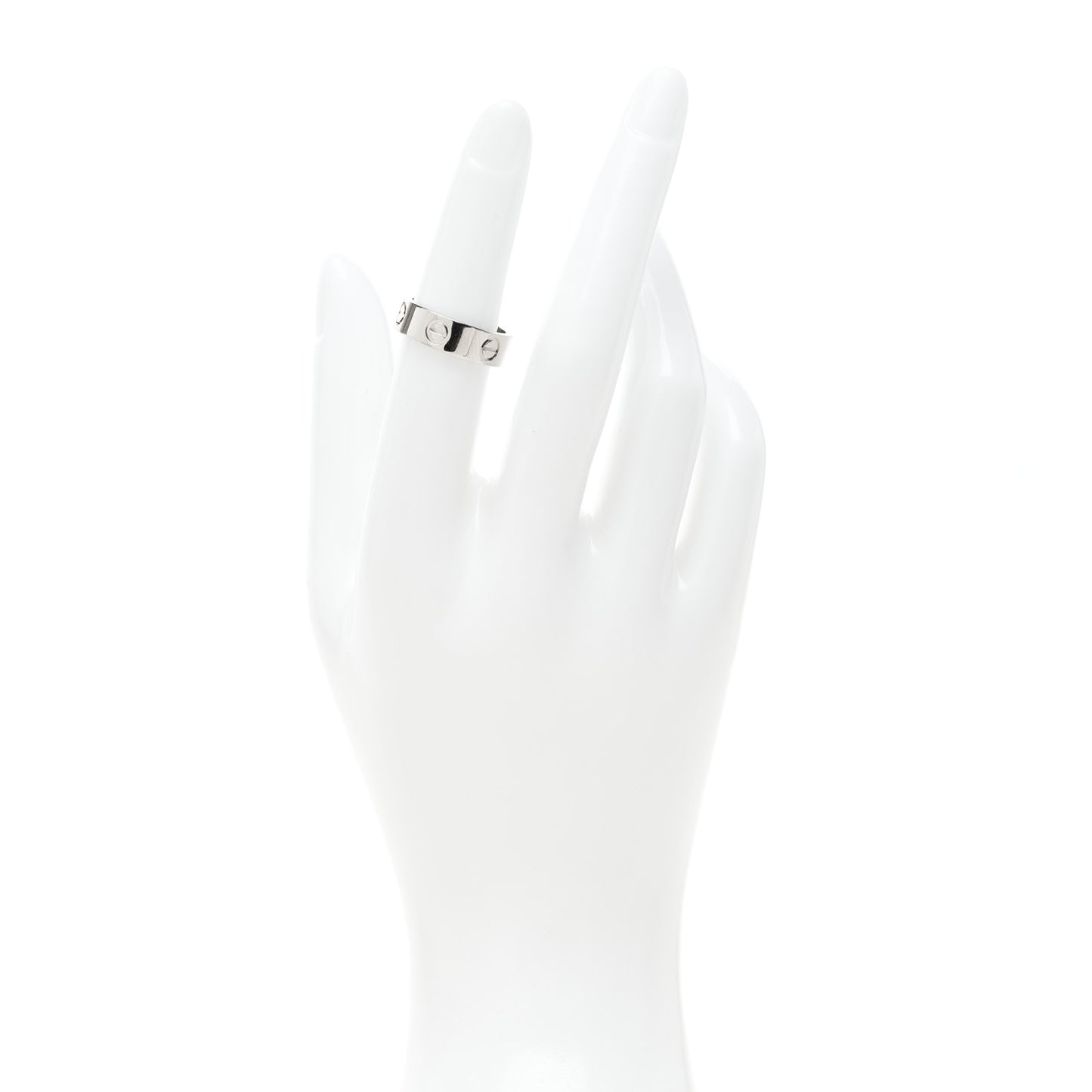 18K White Gold 5.5mm LOVE Ring 50 5.25