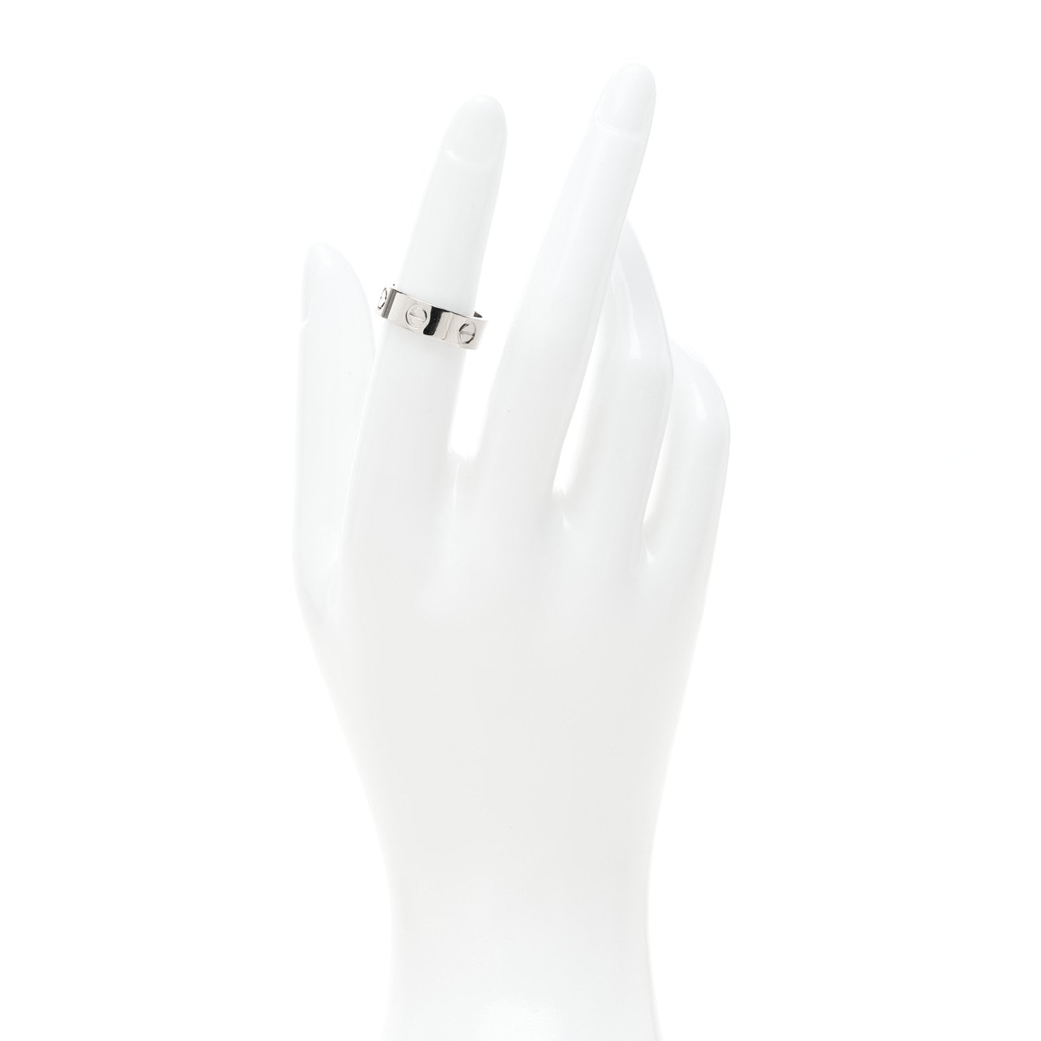 Cartier 18K White Gold 5.5mm LOVE Ring 50 5.25 2 of 5