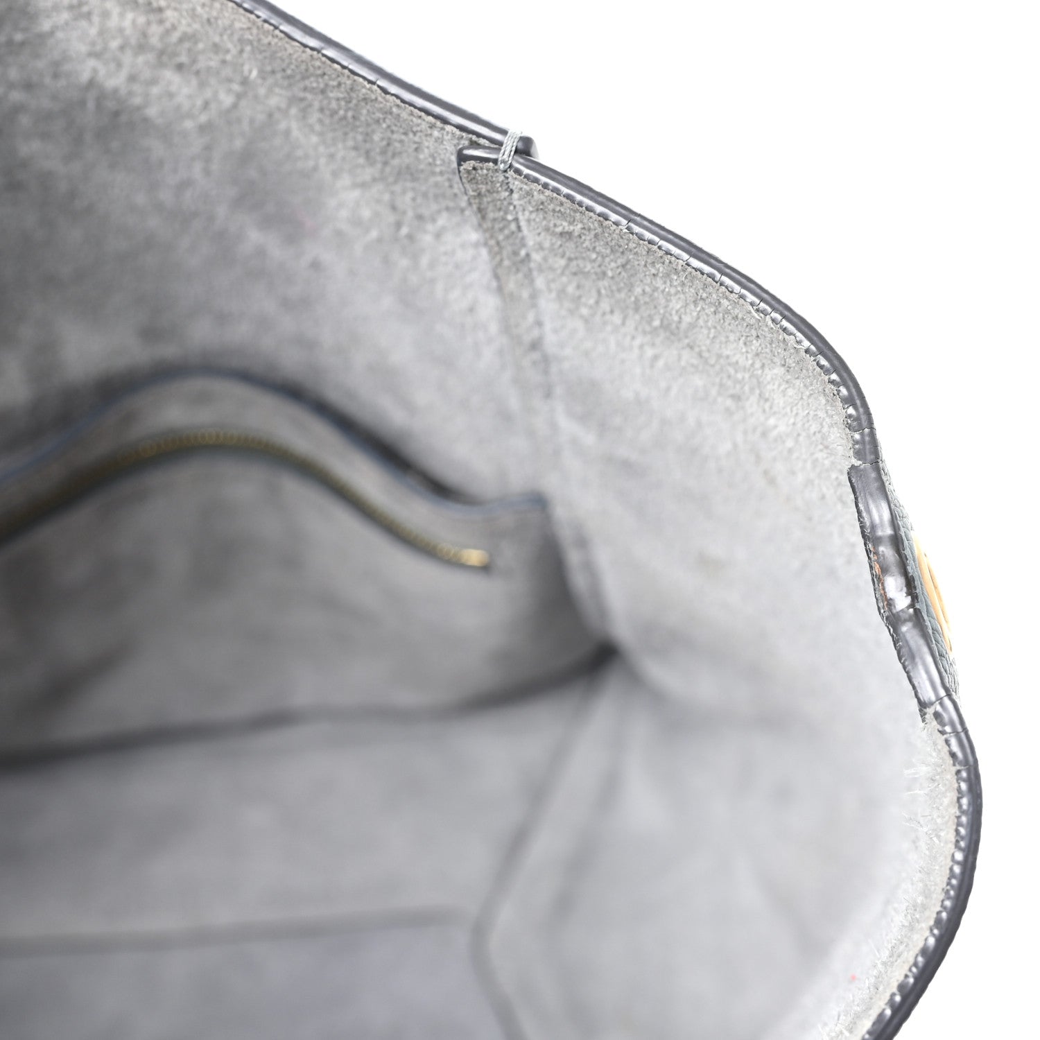 Celine Soft Grained Calfskin Sangle Bucket Bag Storm 10 of 10