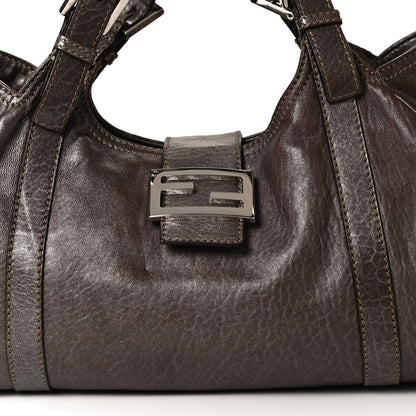 Fendi Metallic Calfskin Shoulder Bag Brown 8 of 12