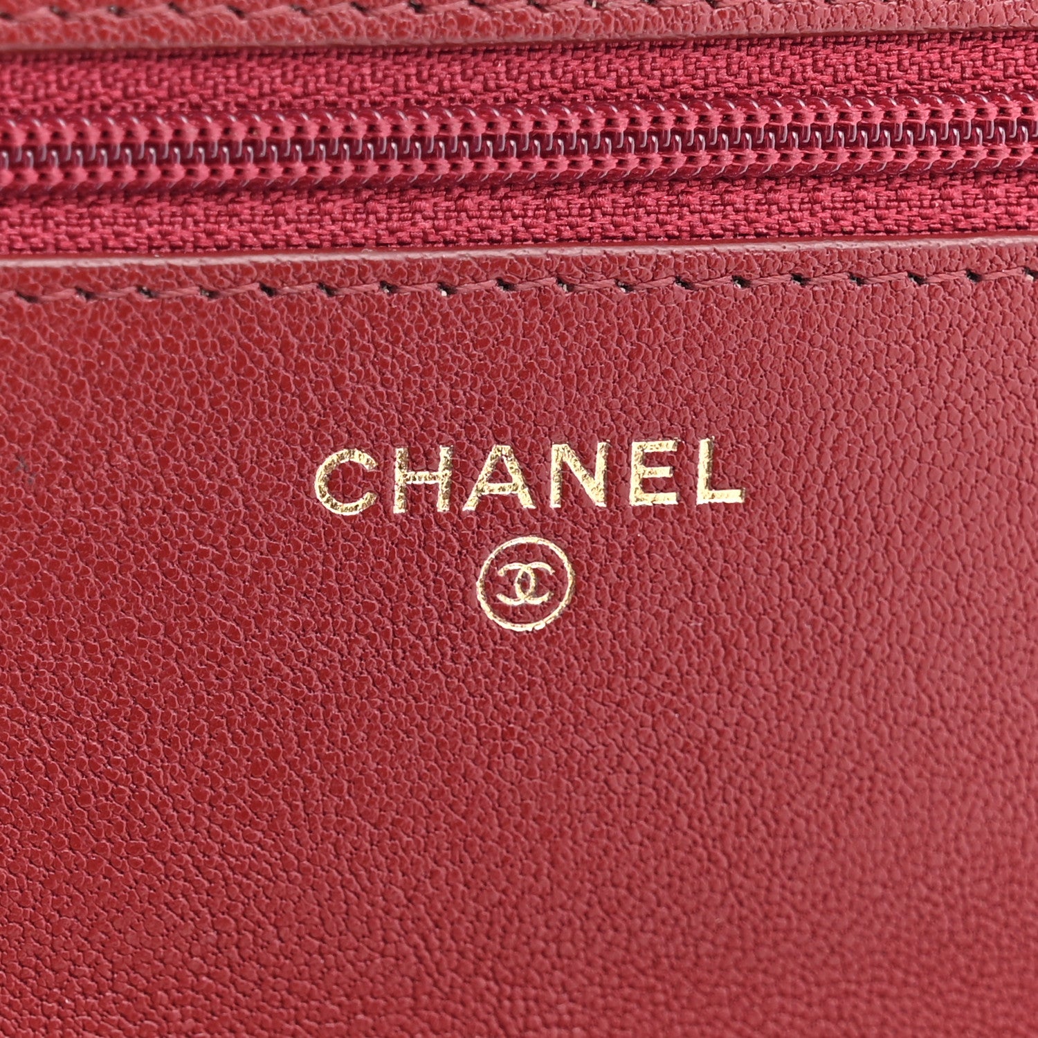 Chanel Lambskin Quilted Infinity Wallet On Chain WOC Burgundy 6 of 16