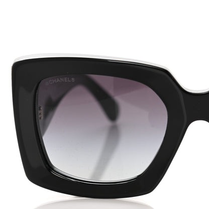 Chanel Acetate Rectangle Sunglasses 5435 Black 7 of 8