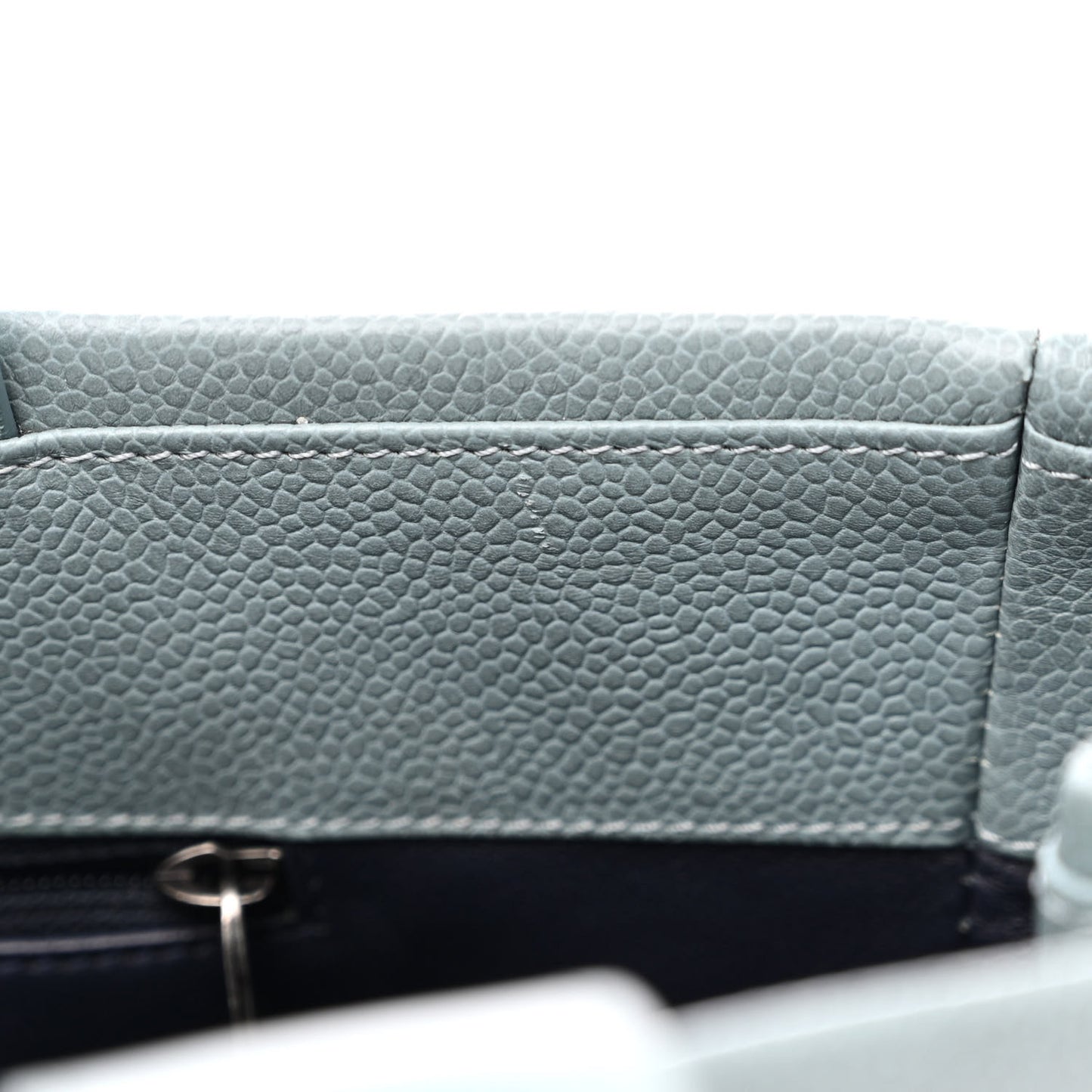 Caviar Lambskin Quilted Large Coco Break Shopping Bag Grey