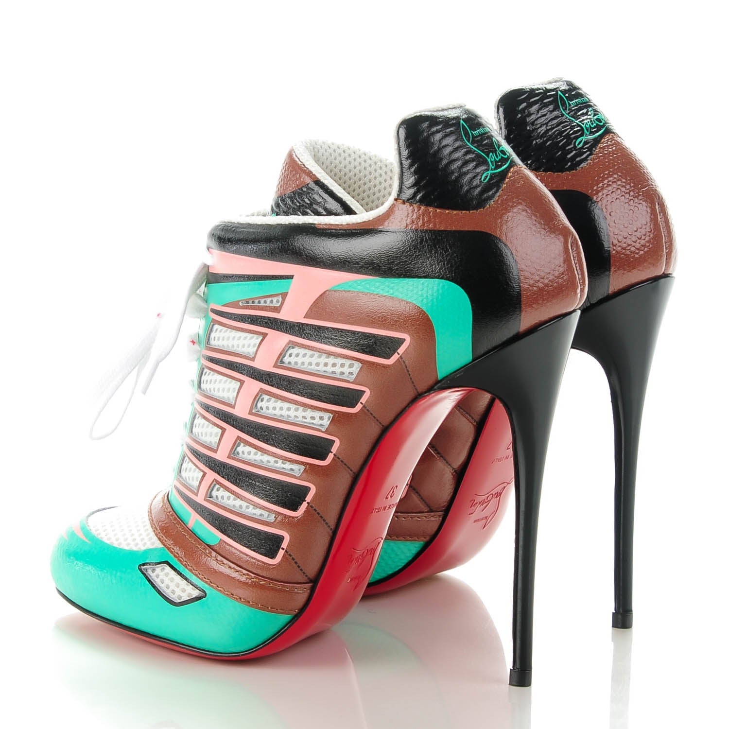 Christian Louboutin Kid Jazz Calfskin Boltina 120 Booties 37 Opaline Cuoio 4 of 7