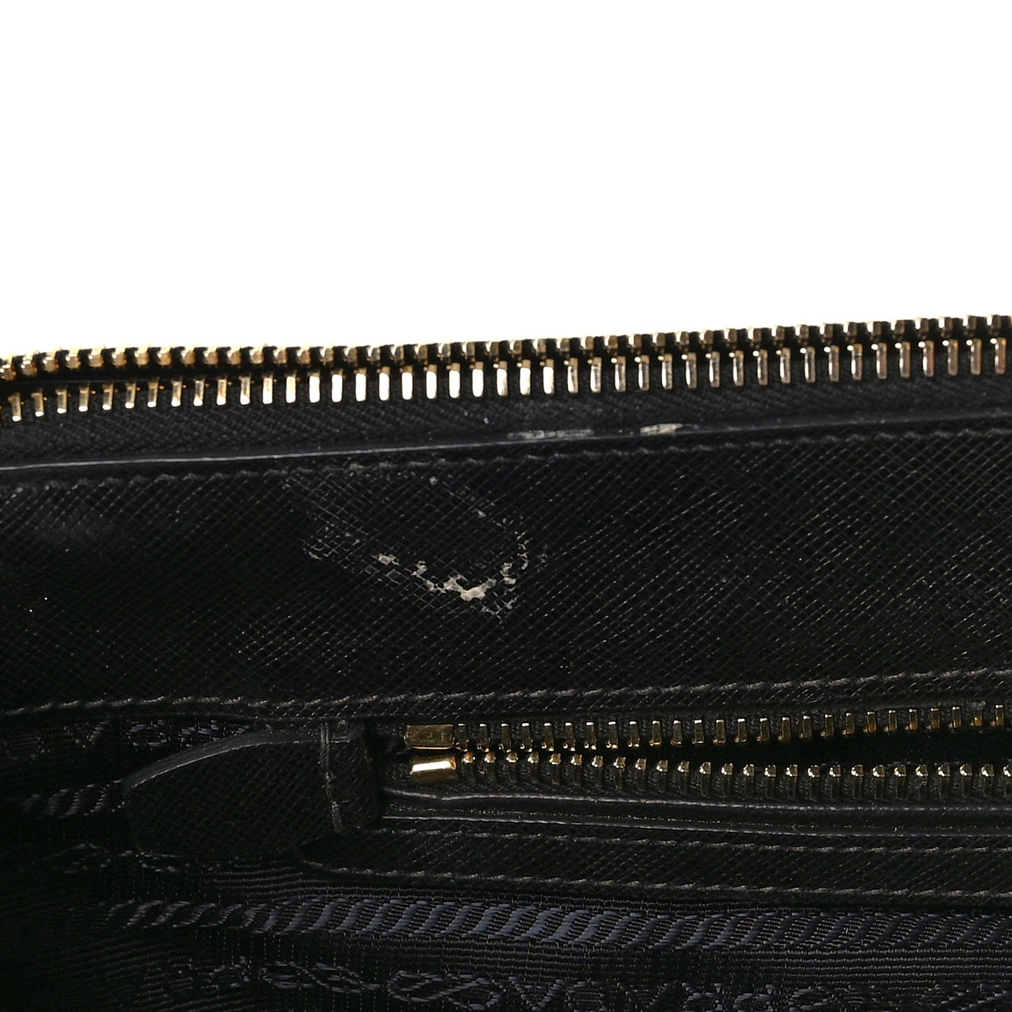 Saffiano Vernice Medium Double Zip Tote Black