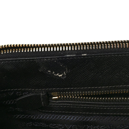 Prada Saffiano Vernice Medium Double Zip Tote Black 11 of 12