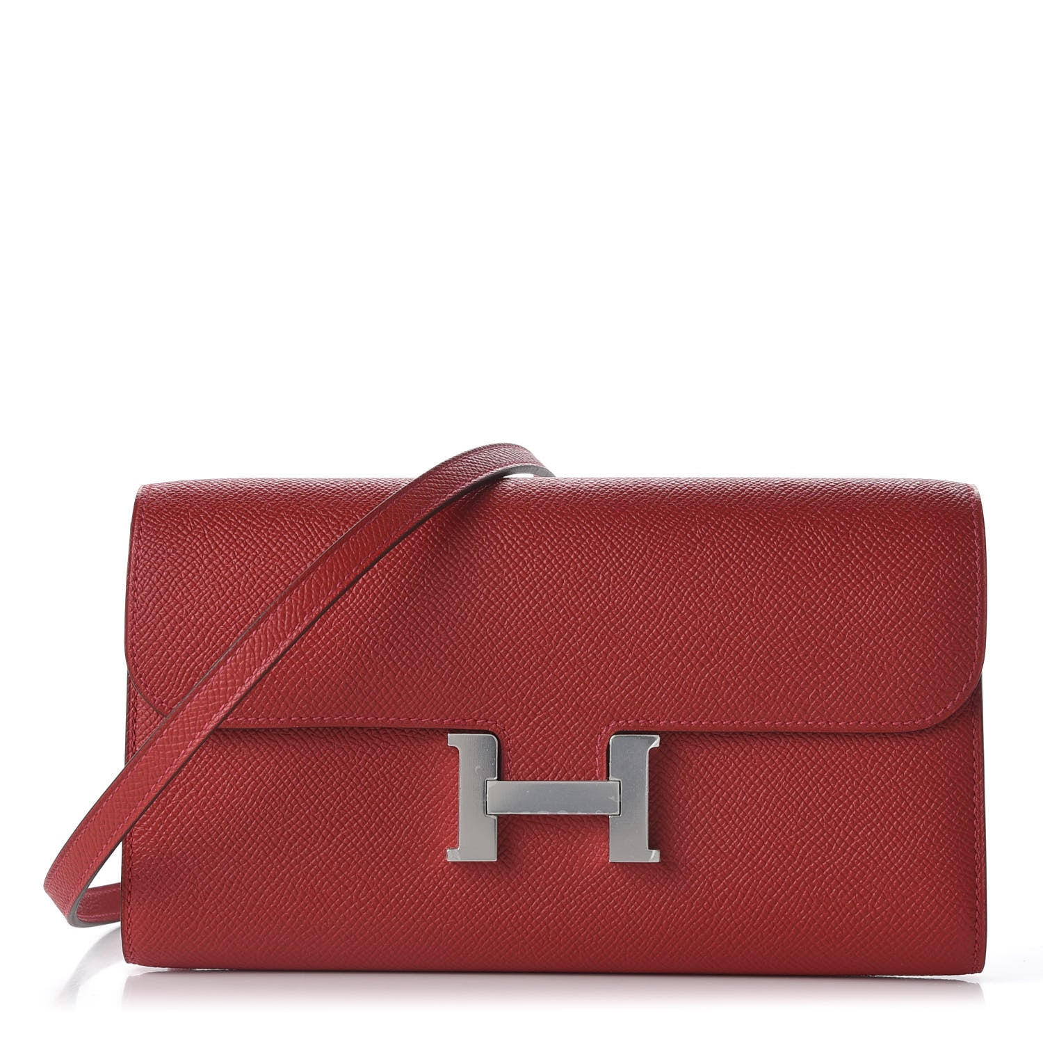 Hermes Epsom Constance Long Wallet To Go Rouge Casaque 1 of 10