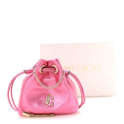 Jimmy Choo Metallic Nappa Mini Marcheline Shoulder Bag Peony 20 of 21