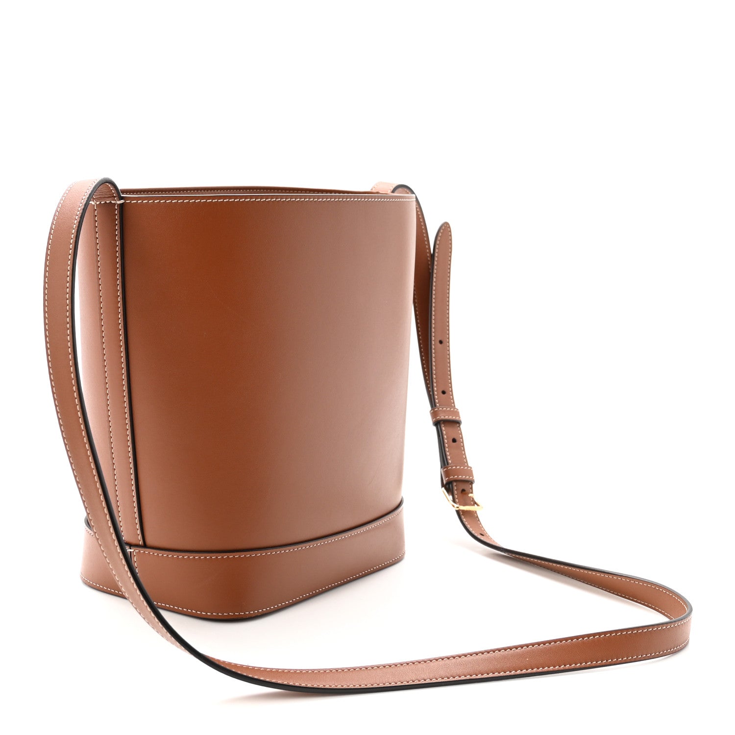 Celine Smooth Calfskin Small Cuir Triomphe Bucket Bag Tan 3 of 9