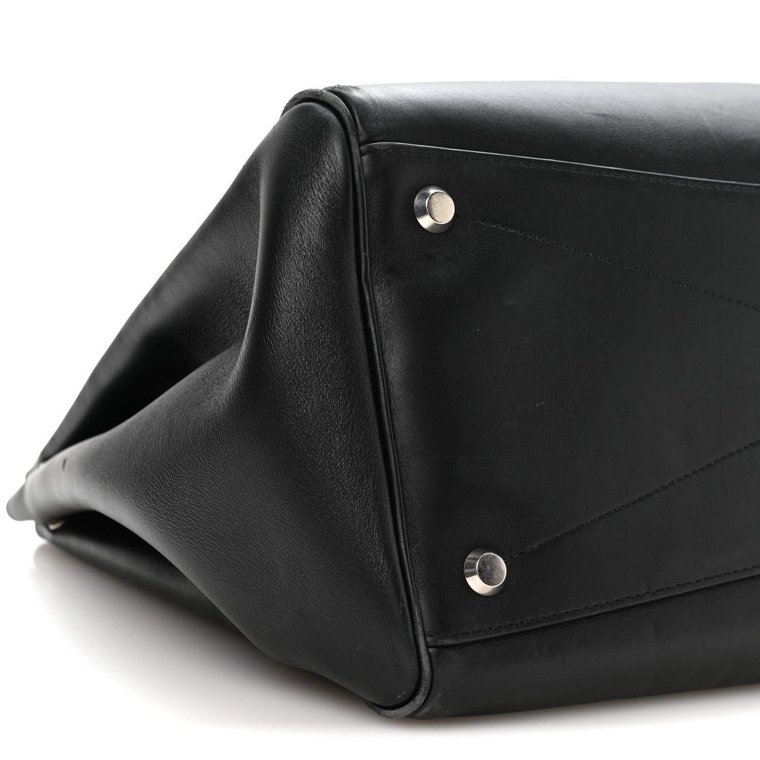 Balenciaga Smooth Calfskin Large Bel Air Carry All Bag Black 9 of 10