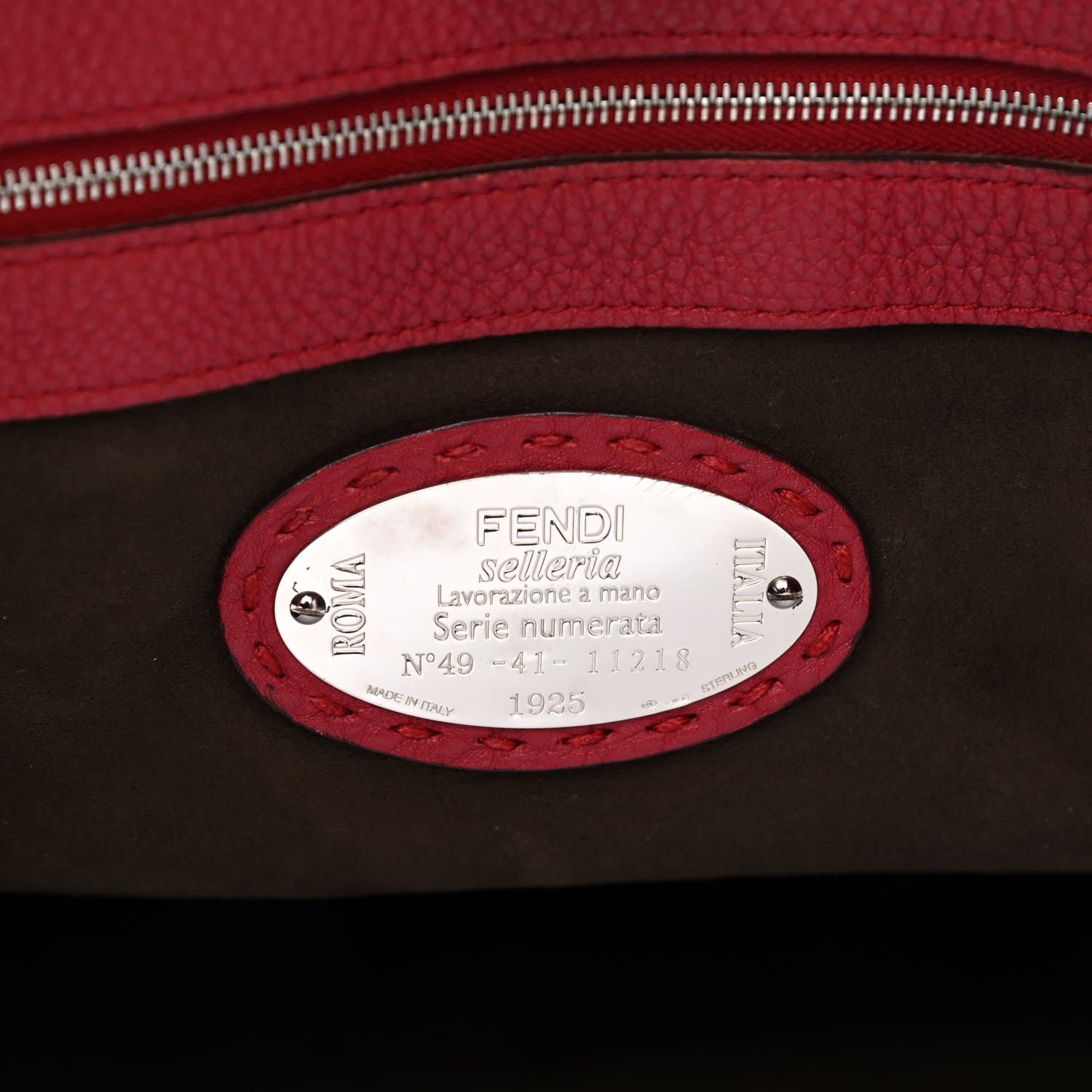 Fendi Cuoio Romano Selleria Large Anna Bucket Bag Rosso 7 of 13