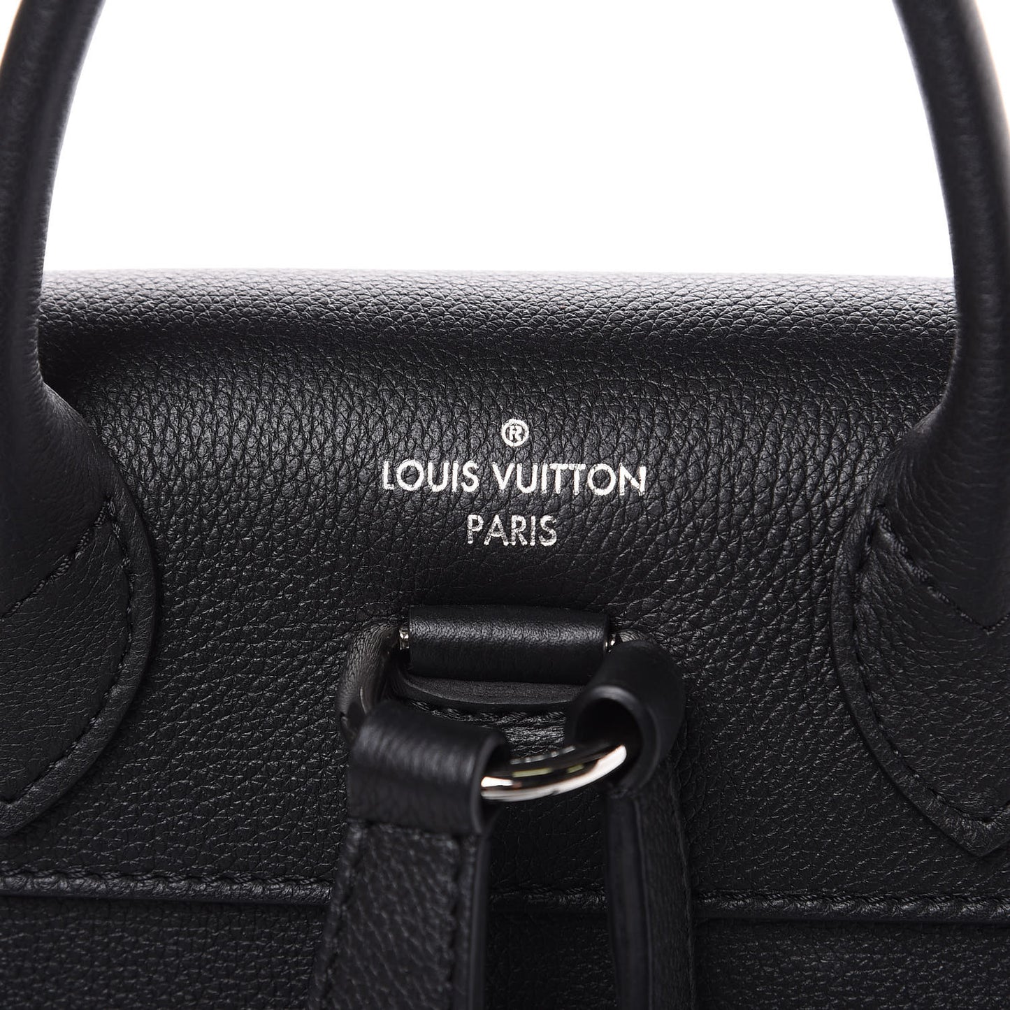 Calfskin Lockme Backpack Black