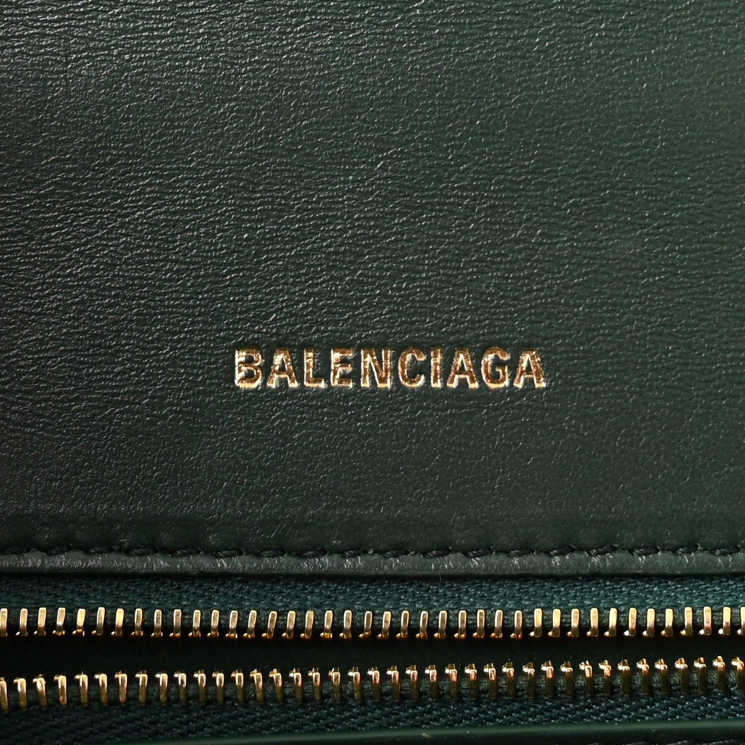 Balenciaga Shiny Calfskin Crocodile Embossed Small Hourglass Top Handle Bag Forest Green 6 of 9