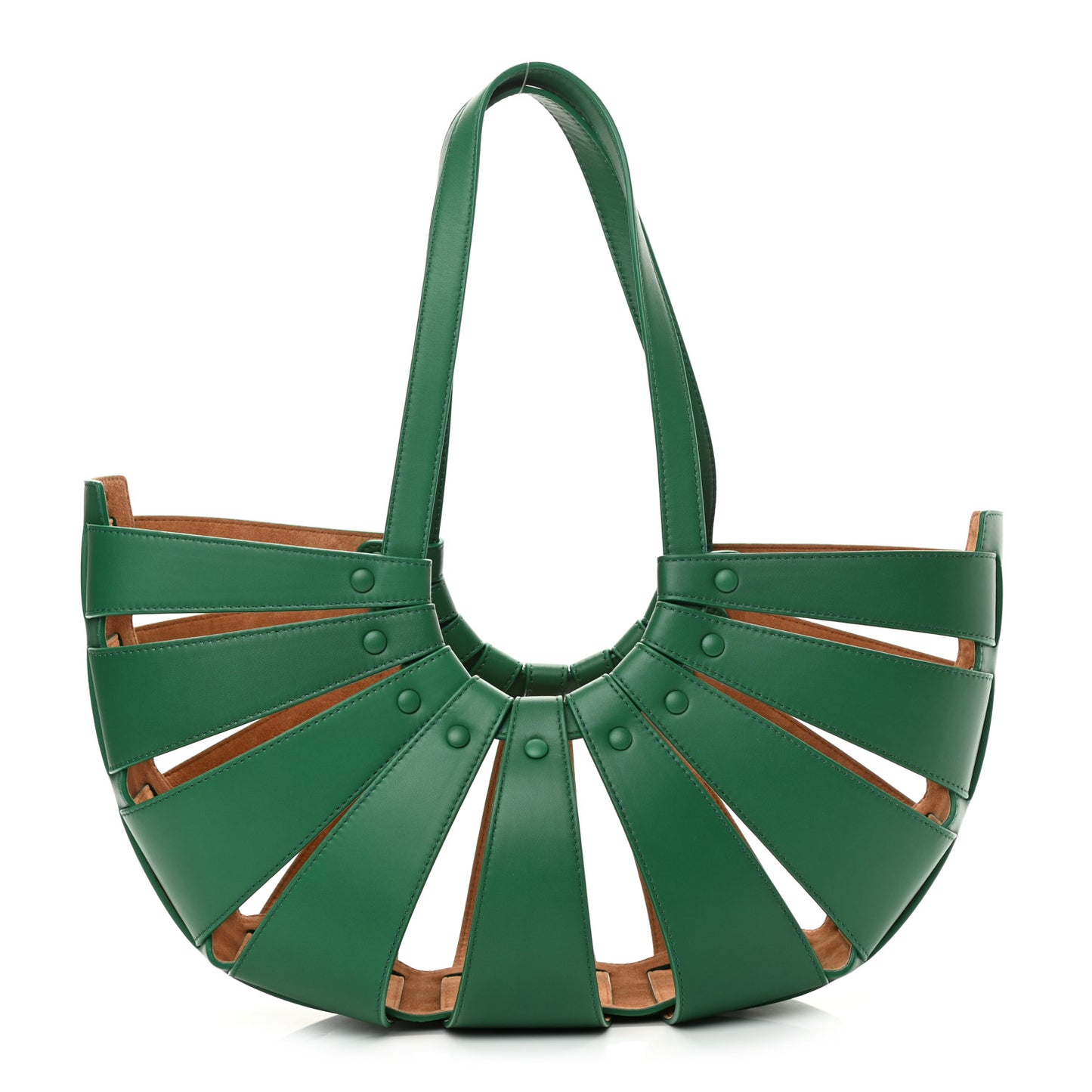 French Calfskin Shell Bag Racing Green