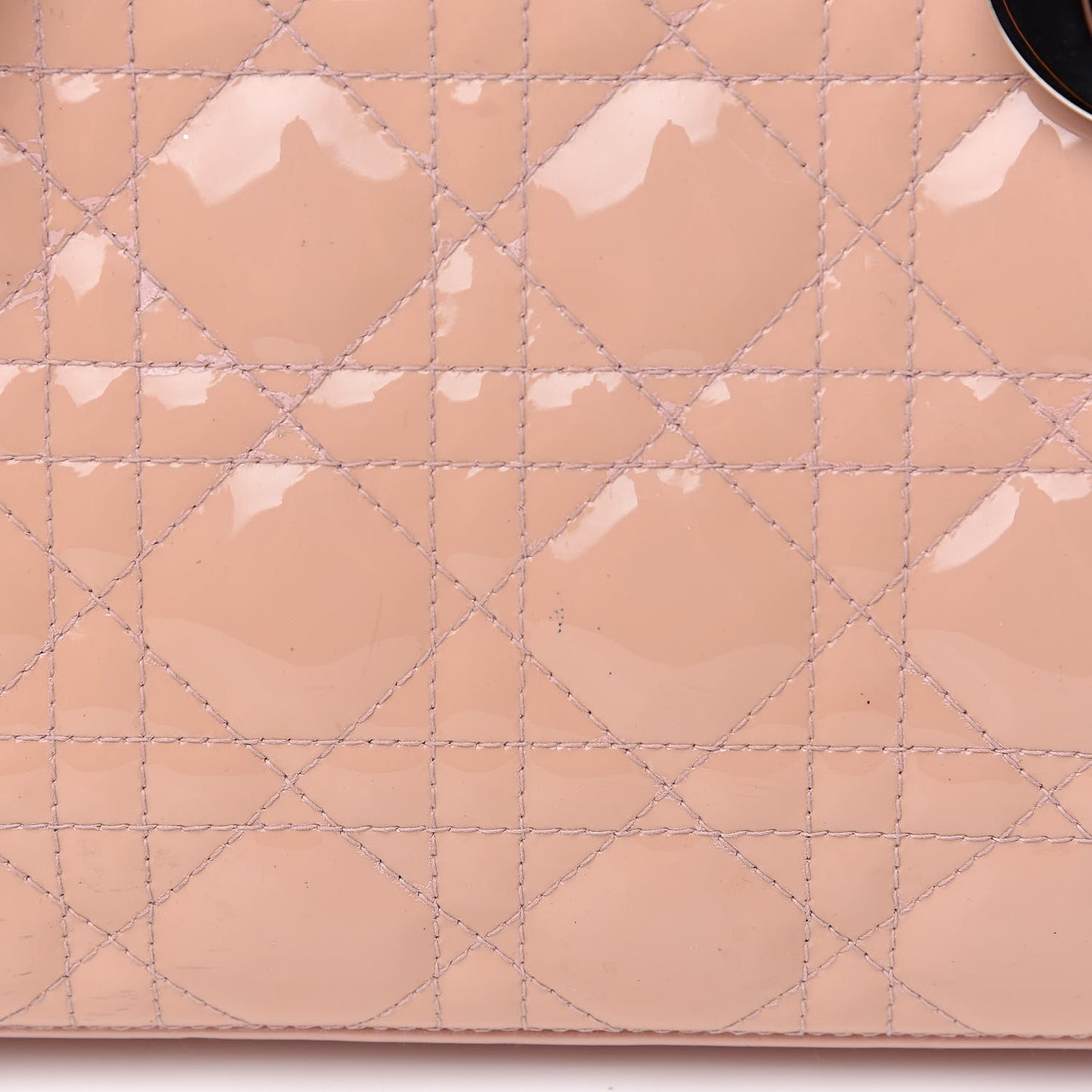 Patent Cannage Medium Lady Dior Pale Pink