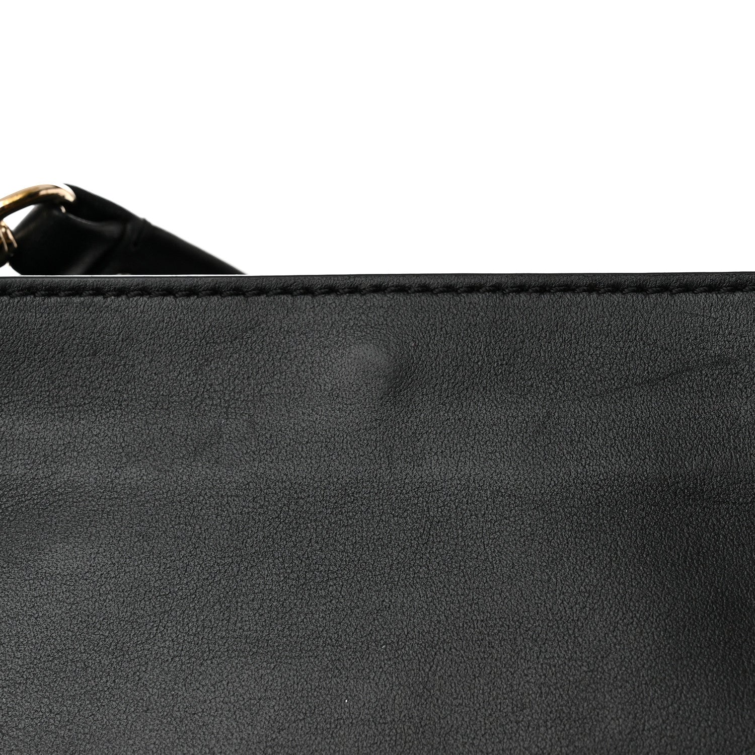 Valentino Garavani Calfskin Crystal Bead Embellished Mini Rockstud Love Story Ruffle Strap Bag Black 21 of 21
