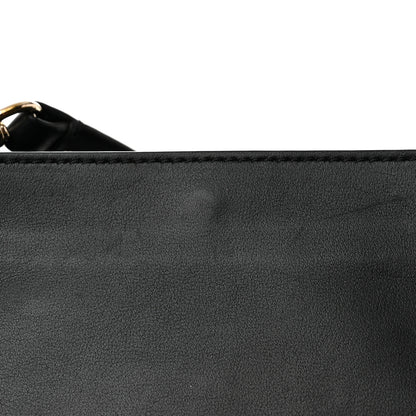 Valentino Garavani Calfskin Crystal Bead Embellished Mini Rockstud Love Story Ruffle Strap Bag Black 21 of 21
